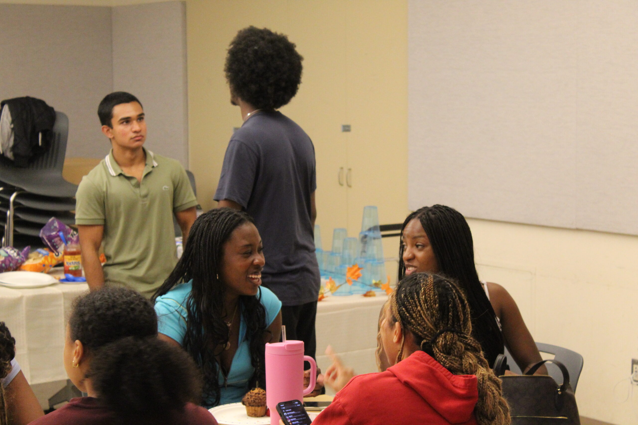 NSBE Queen's members connecting at a chapter social