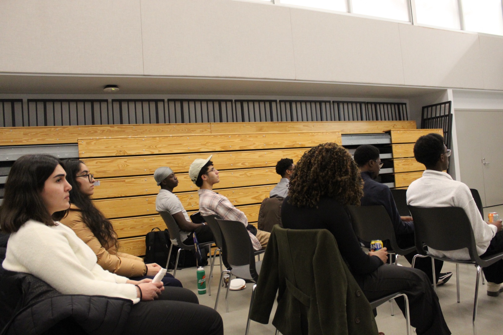 Members listening to the internship panel